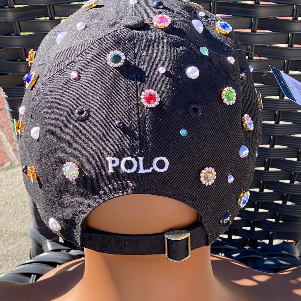 Custom Ralph Lauren Black Embellished Cap - Picture 5 of 6